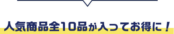 人気商品全10品が入ってお得に！