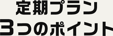 定期プラン3つのポイント